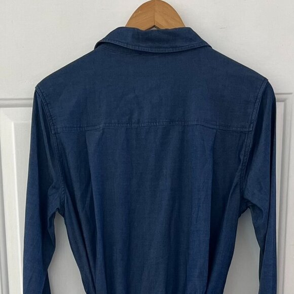 Universal Standard Woman's Blue Chambery Shirt Dress Sz 2xs-6-8 - Picture 7 of 12